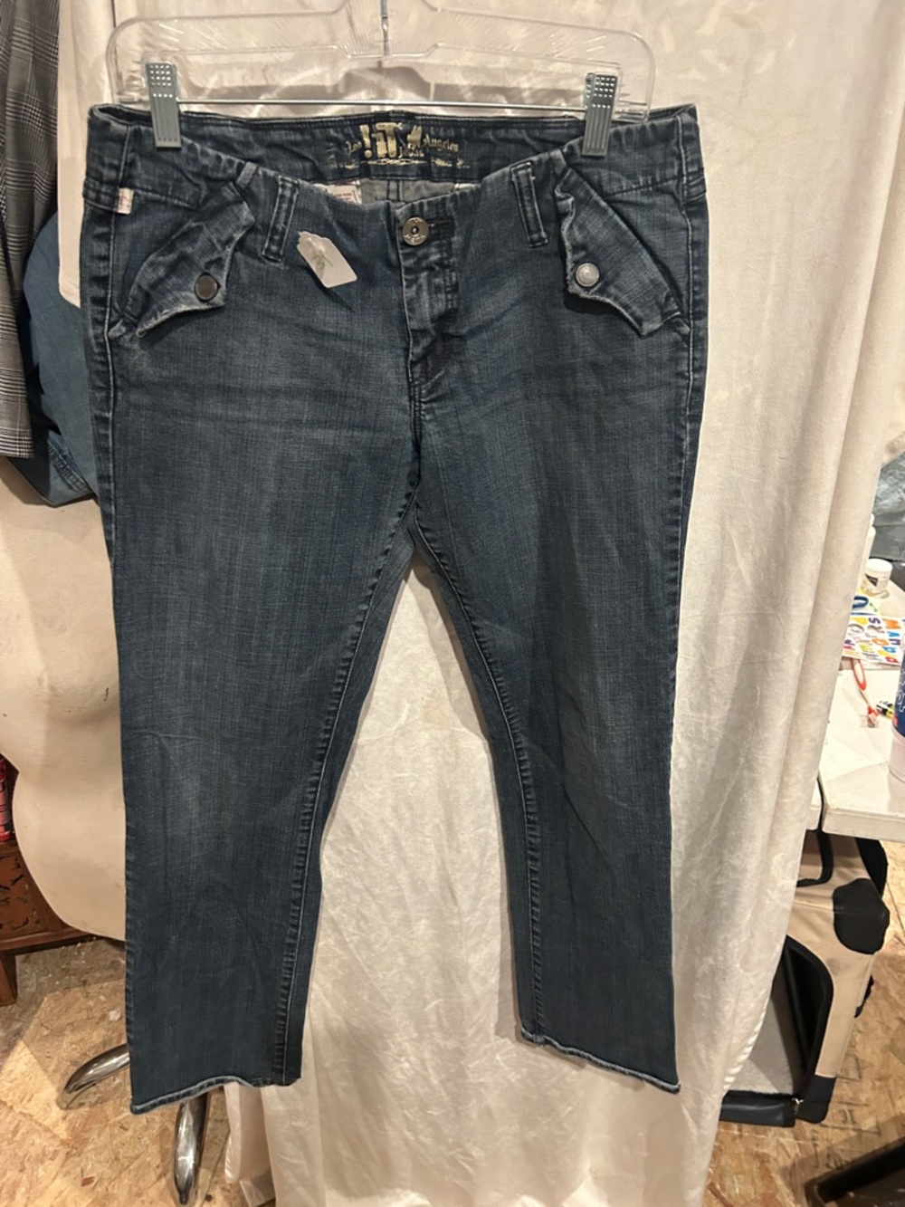 !it jeans Dark Blue Ankle Crop Jeans